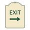 Signmission Exit With Right Arrow 3 Heavy-Gauge Aluminum Architectural Sign, 24" H, 18" L, TG-1824-24045 A-DES-TG-1824-24045 - alternate 1